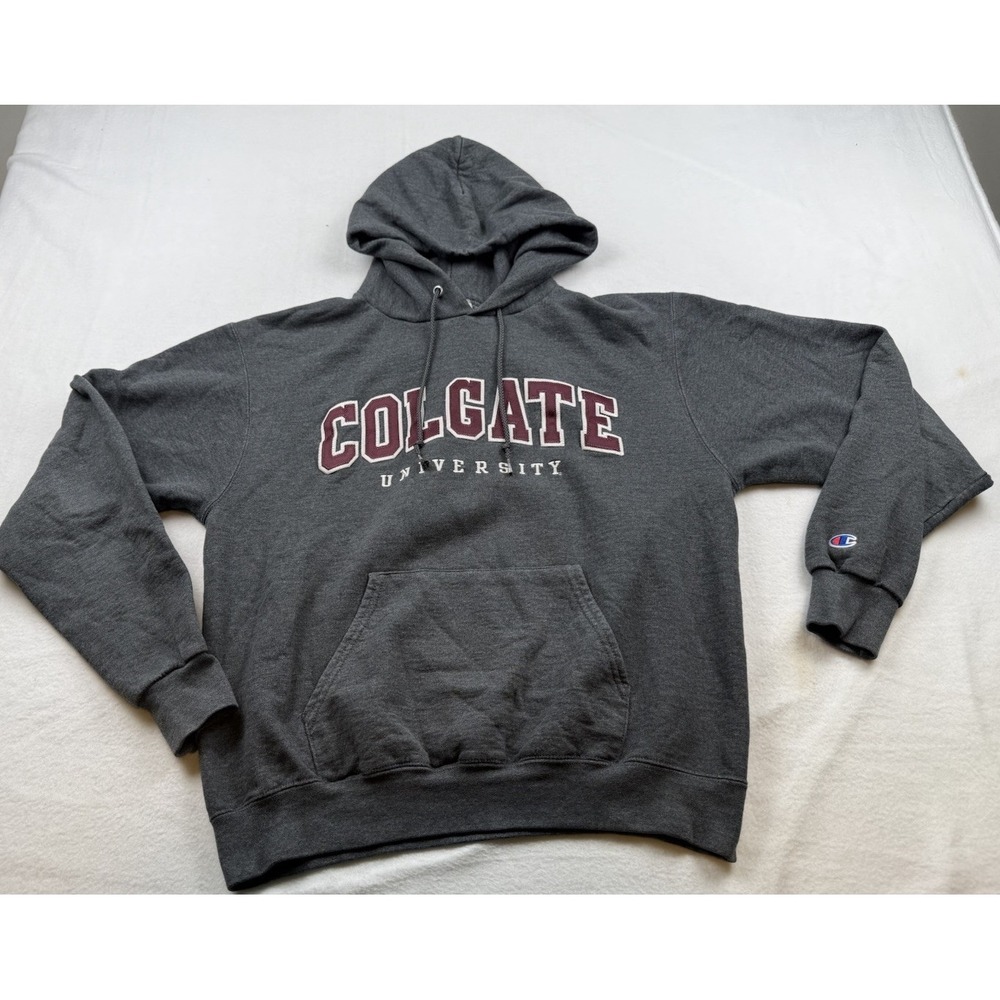 Champion Colgate University Gray Hoodie Stitched Medium